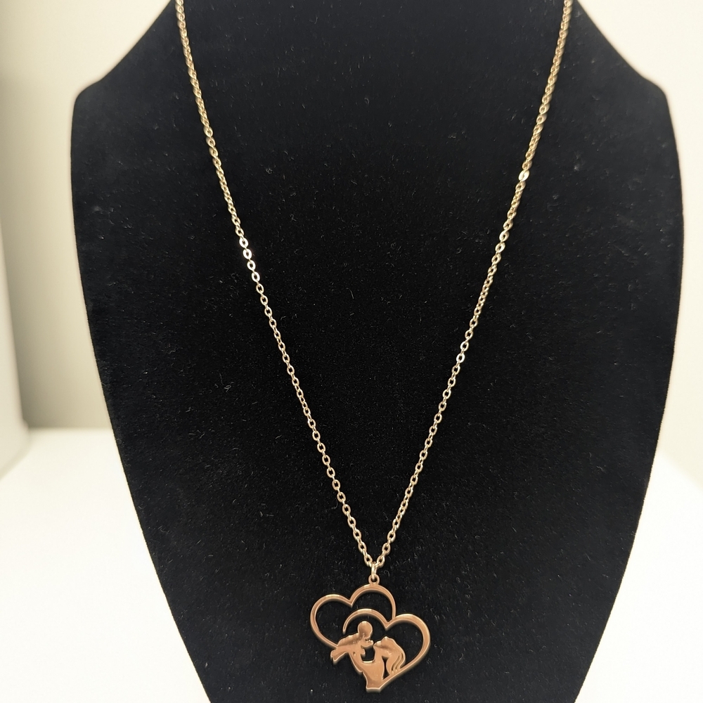 Mother And Child Heart Necklace